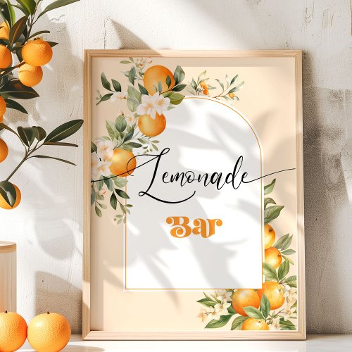 Lemonade Bar little cutie oranges Poster