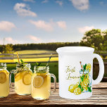 Lemonade  beverage pitcher<br><div class="desc">Fresh Lemonade,  or add custom text</div>