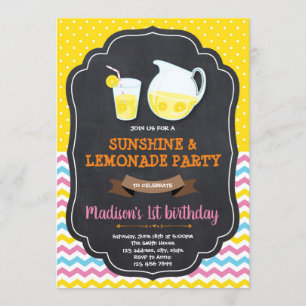 Lemonade Birtday Party invitation
