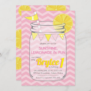 Lemonade Birthday Girl Invitation