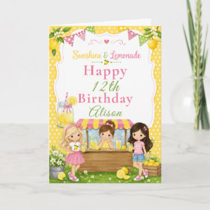 Lemonade Birthday Party Card