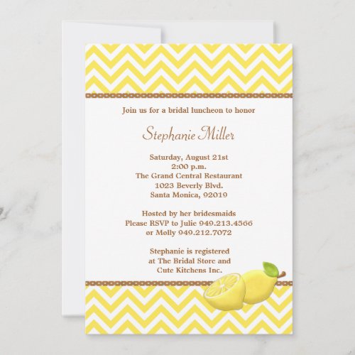 Lemonade Bridal Shower Invitation