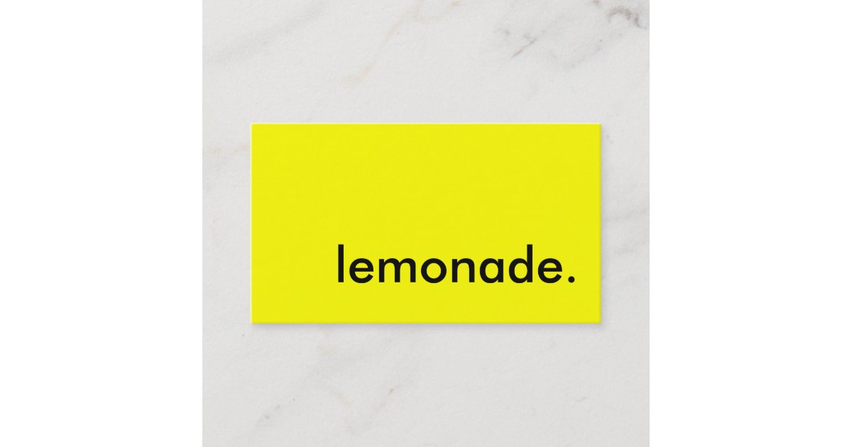 lemonade. business card | Zazzle