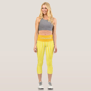 "LEMONADE" BY JEANIE DEE, PERSONALIZE HIGH WAIST CAPRI LEGGINGS