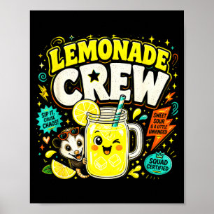 Lemonade crew funny cute kids lemonade stand poster