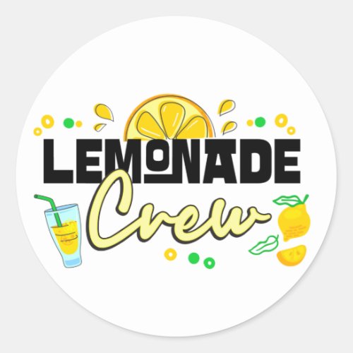 Lemonade Crew Juice Stand Owners Lemon Lovers  Classic Round Sticker