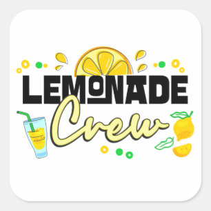 Lemonade Crew Juice Stand Owners Lemon Lovers Square Sticker