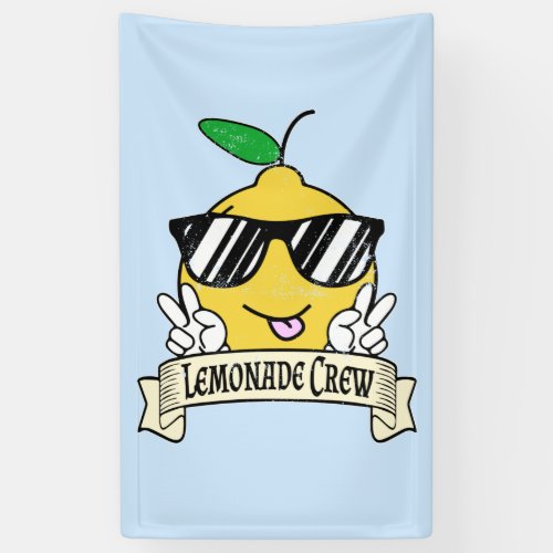 Lemonade Crew _ Kawaii Peace Hand and Sunglasses Banner