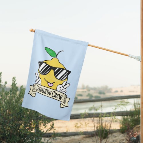 Lemonade Crew _ Kawaii Peace Hand and Sunglasses House Flag