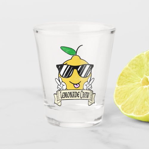 Lemonade Crew _ Kawaii Peace Hand and Sunglasses Shot Glass