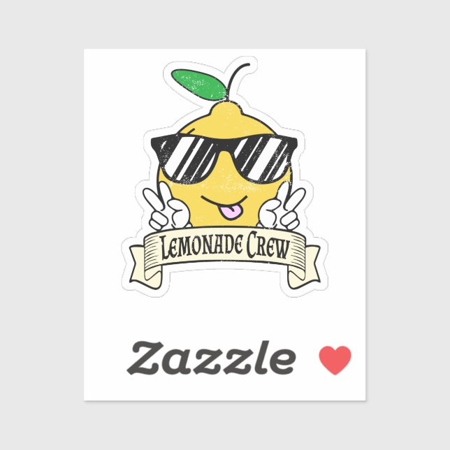 Lemonade Crew - Kawaii Peace Hand and Sunglasses Sticker (Sheet)