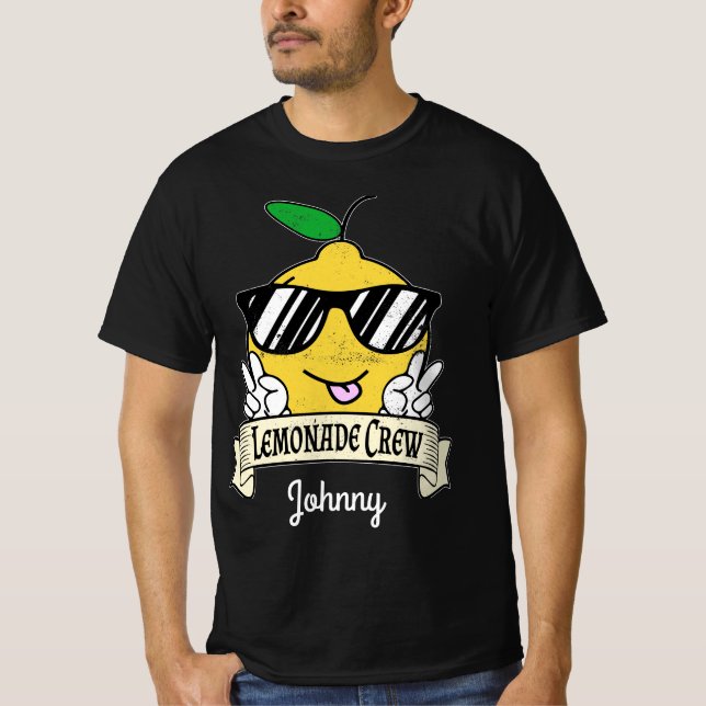 Lemonade Crew - Kawaii Peace Hand and Sunglasses T-Shirt (Front)