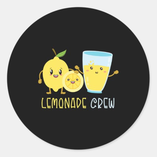 Lemonade Crew Lemon juice for a Lemonade Kids Classic Round Sticker