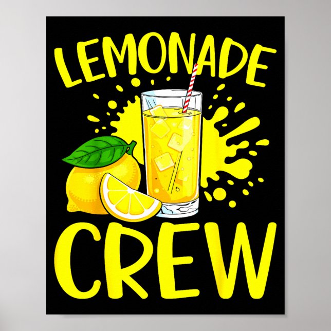 Lemonade Crew Lemon Juice Lover Summer Drink Poster (Front)