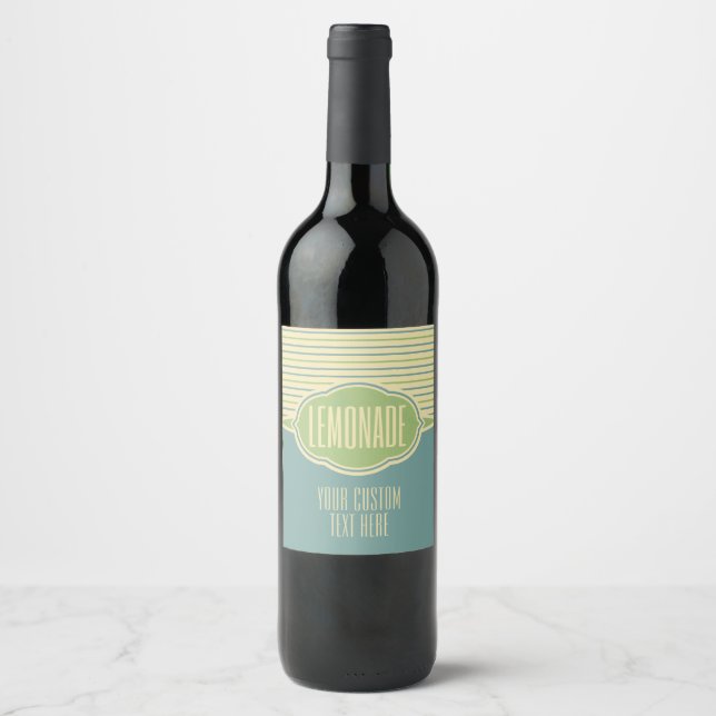 “Lemonade” custom text bottle lables Wine Label (Front)
