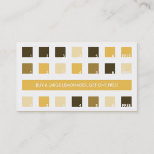 LEMONADE customer appreciation (mod squares) Loyalty Card
