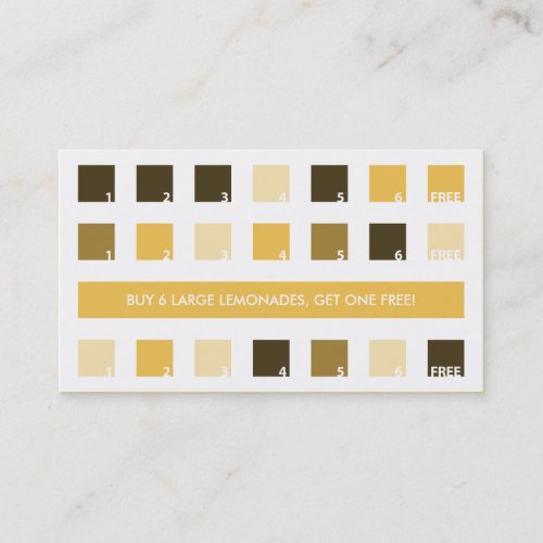 LEMONADE customer appreciation mod squares Loyalty Card