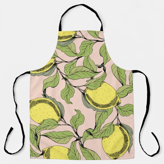 Lemonade Days: Vintage Branch Pattern Apron (Front)