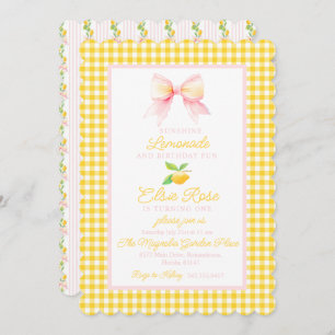 Lemonade First Birthday Invitation