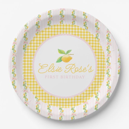 Lemonade First Birthday Paper Plates