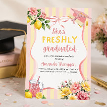 Lemonade Freshly Graduated Lemon Graduation Party