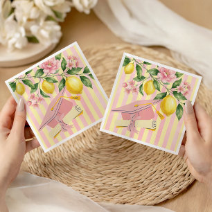 Lemonade Freshly Graduated Lemon Graduation Party Napkins