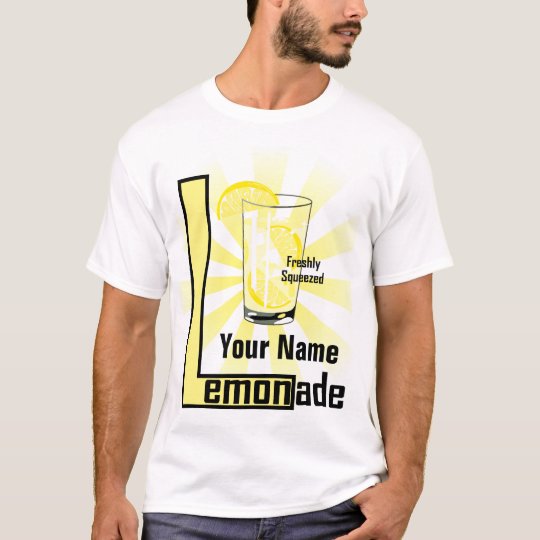 Lemonade Freshly Squeezed Template Mens T-shirt | Zazzle.com