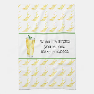 Lemonade In A Glass Kitchen Towel