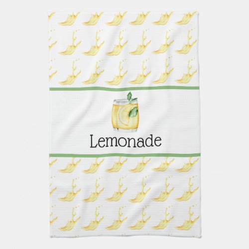 Lemonade In A Glass Kitchen Towel