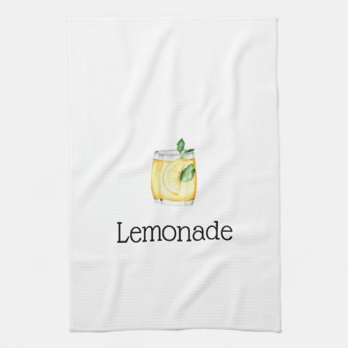 Lemonade In A Glass Kitchen Towel