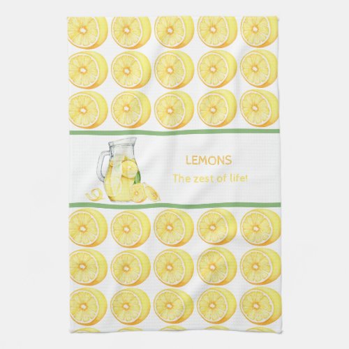 Lemonade In A Glass Kitchen Towel