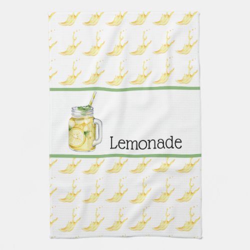 Lemonade In A Glass Kitchen Towel