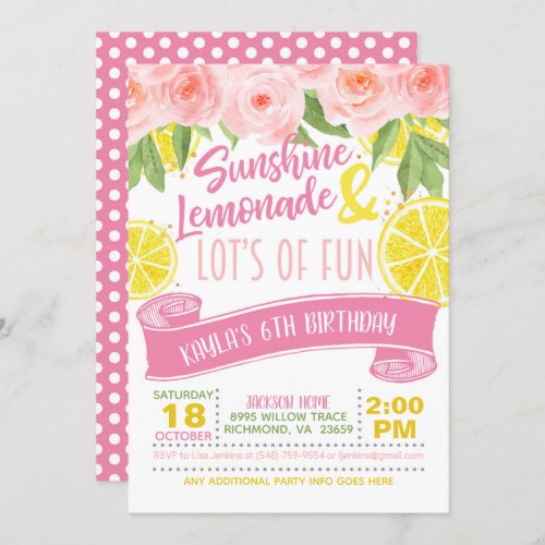 Lemonade Invitation