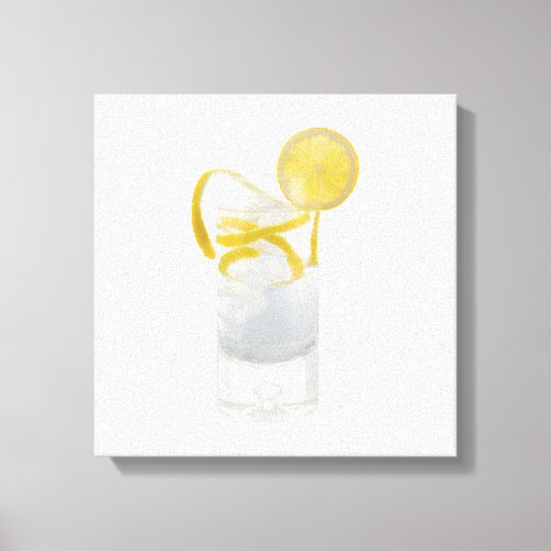 Lemonade Italian Drink  White Backround Canvas Print