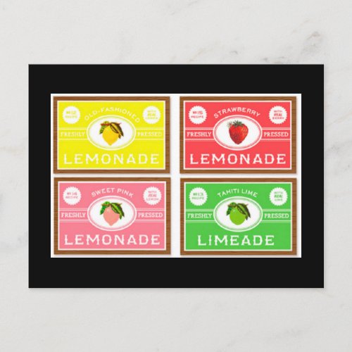 Lemonade Label Postcards