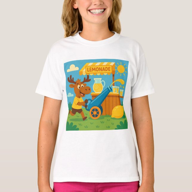 Lemonade Launcher – Silly Summer T-Shirt for kids (Front)