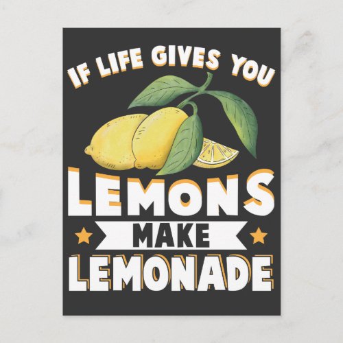 Lemonade Lover Kid Fruit Sour Lemon Stand Postcard