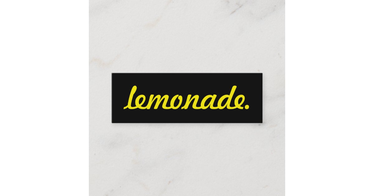 lemonade. loyalty punch card | Zazzle