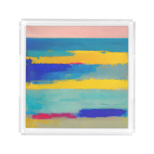 "Lemonade Lullaby" Abstract Art Acrylic Tray