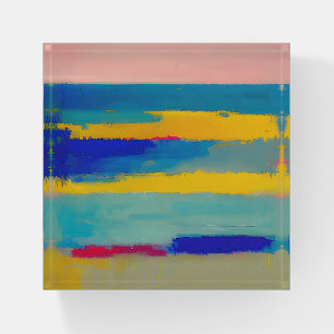 "Lemonade Lullaby" Abstract Art Paperweight