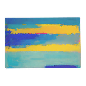 "Lemonade Lullaby" Abstract Art Placemat