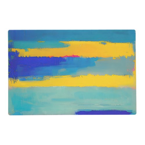 Lemonade Lullaby Abstract Art Placemat