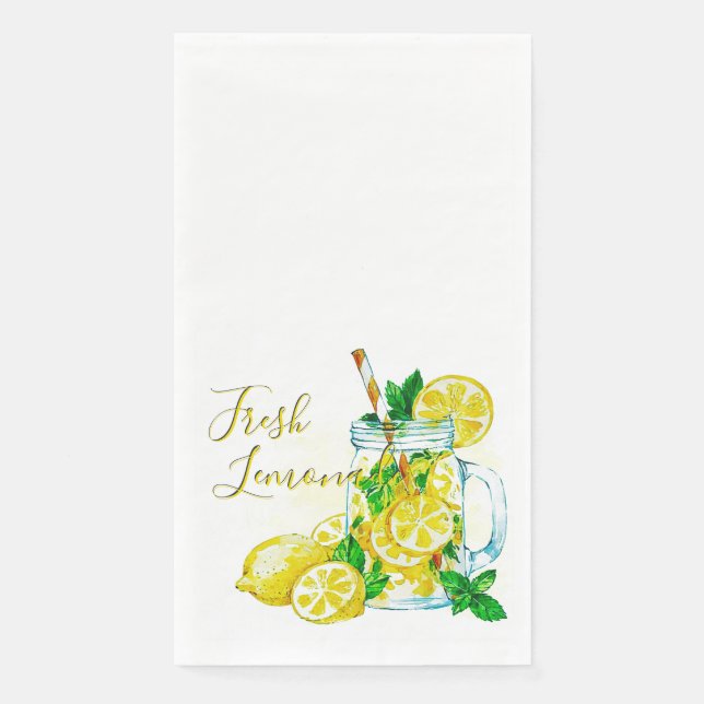 Lemonade  paper guest towels (Front)