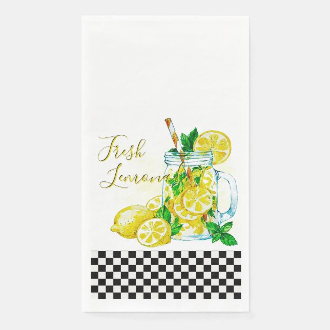 Lemonade  paper guest towels (Front)