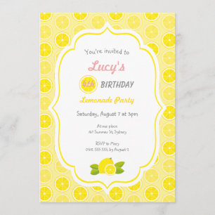 Lemonade Party Invitation