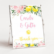 Lemonade Pink Gold Floral Birthday Cards & Gifts Poster