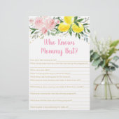 Lemonade Pink Gold Who Knows Mommy Best Game (Standing Front)