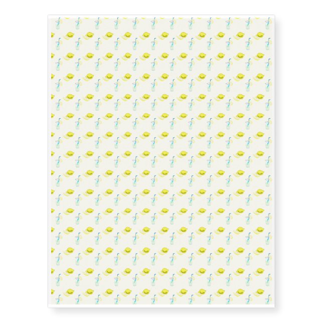 Lemonade Polkadots Temporary Tattoos (Front)