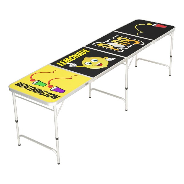 LEMONADE PONG Beer Pong Table (Angled)