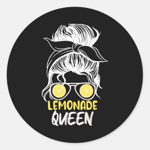 Lemonade Queen sell lemonade crew cute lemon juice Classic Round Sticker